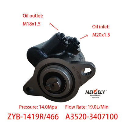 ZYB-1419R/466 Steering Booster Pump A3520-3407100 For YC6108ZLQB