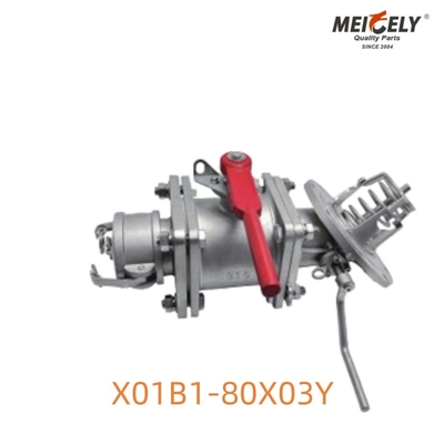 X01B1-80X03Y Foot Valve With Butterfly Valve Assembly For Tank Truck