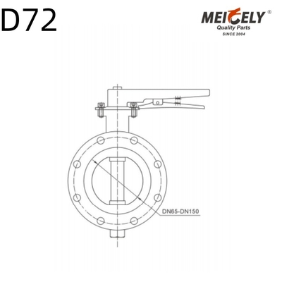 High Quality Butterfly Valve DF71-100 D72 For Water Tank Truck