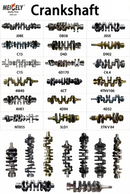Medium Size Aluminum Crankshaft Komatsu Excavator Parts